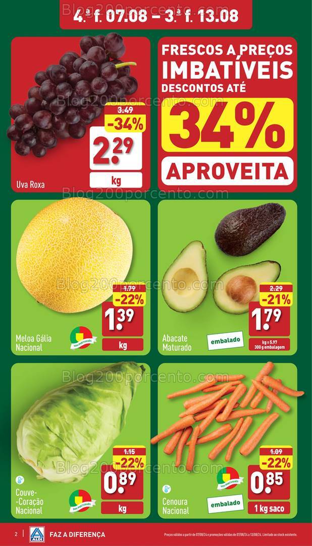 Antevisão Folheto ALDI Promoções de 7 a 13 agosto