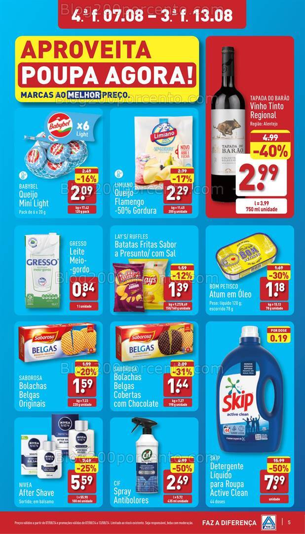 Antevisão Folheto ALDI Promoções de 7 a 13 agosto