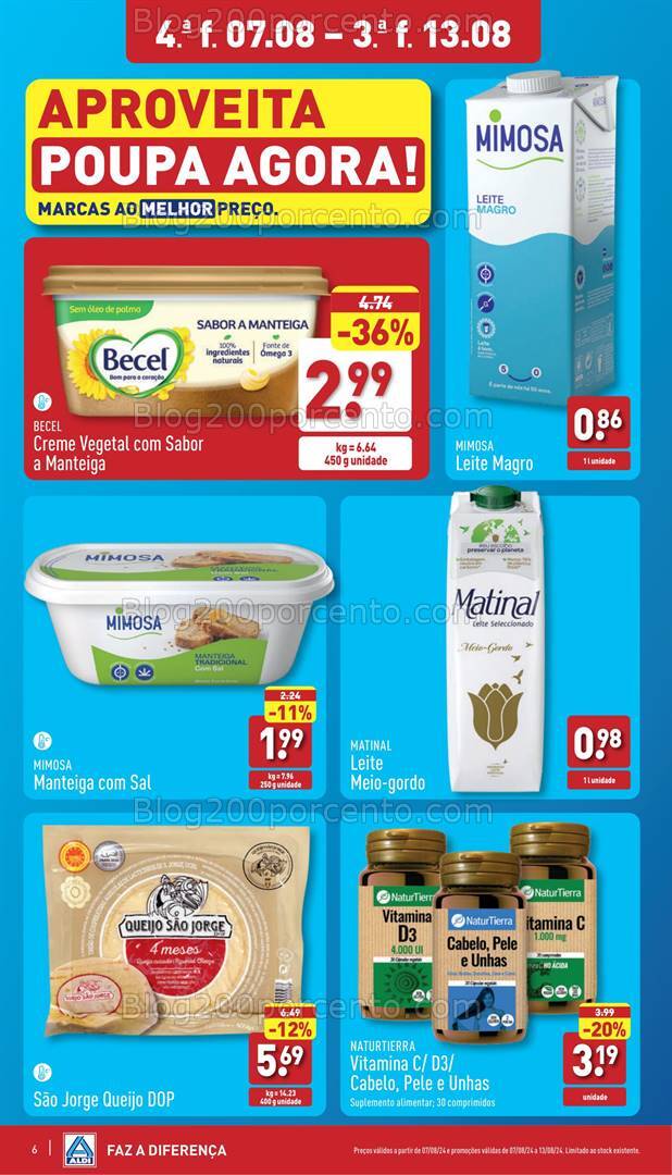 Antevisão Folheto ALDI Promoções de 7 a 13 agosto