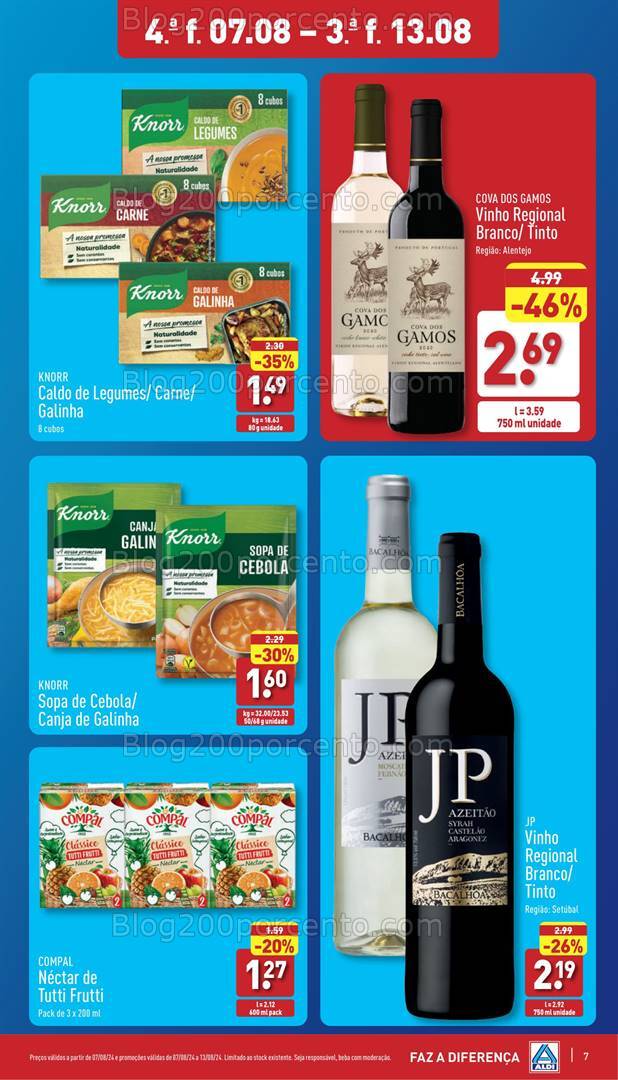 Antevisão Folheto ALDI Promoções de 7 a 13 agosto