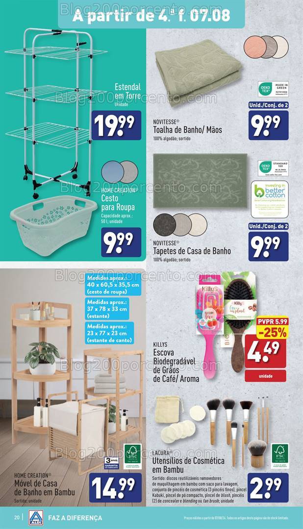 Antevisão Folheto ALDI Bazar Promoções de 7 a 13 agosto