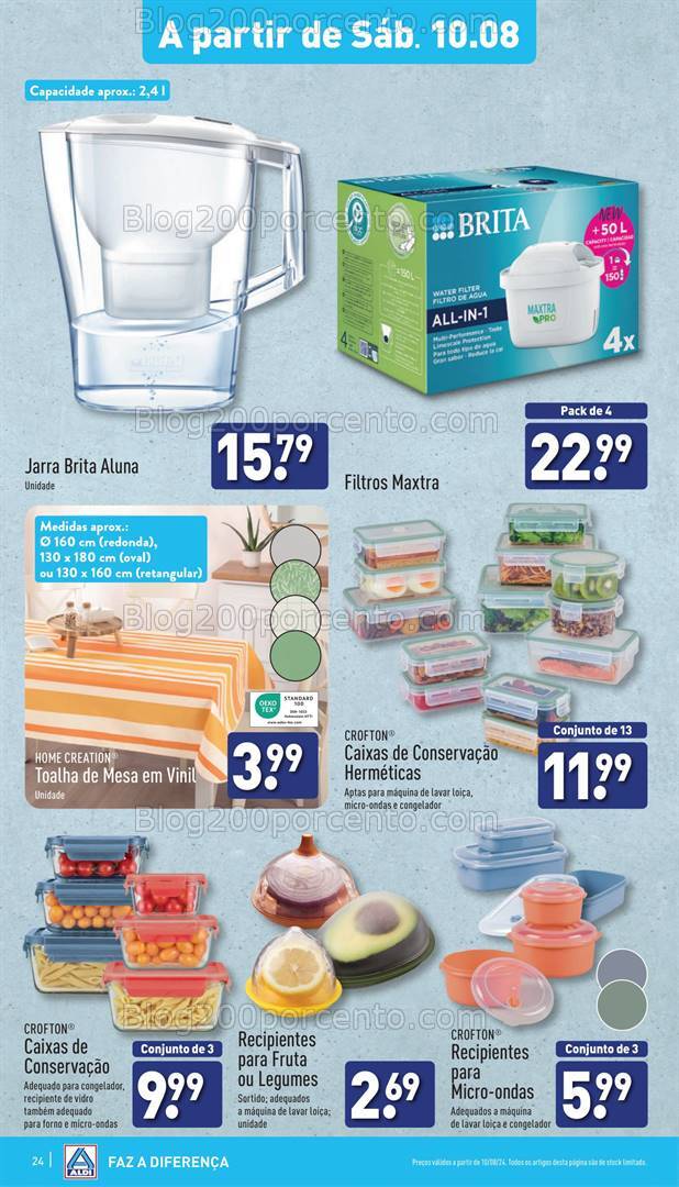 Antevisão Folheto ALDI Bazar Promoções a partir de 10 agosto