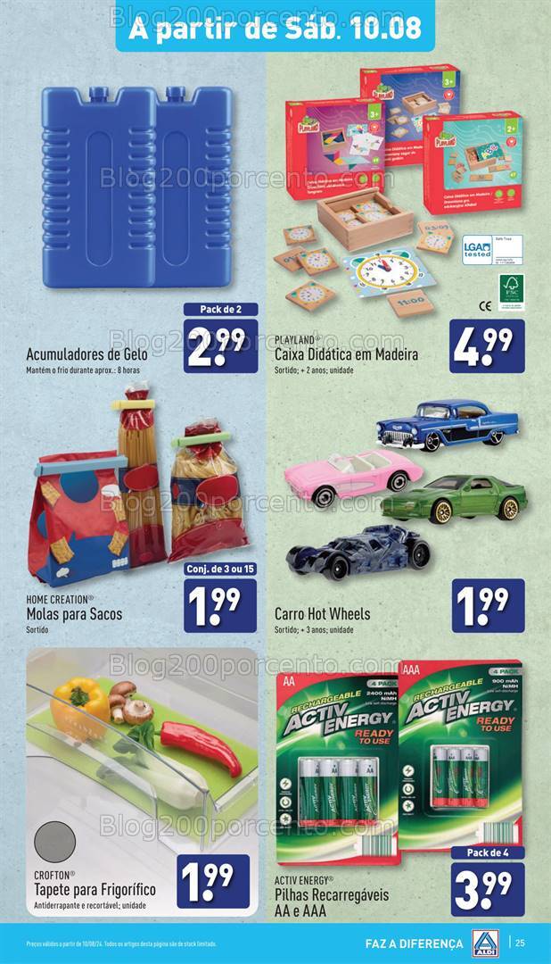 Antevisão Folheto ALDI Bazar Promoções a partir de 10 agosto