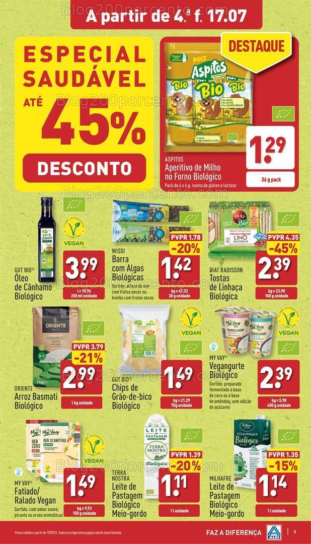 Antevisão Folheto ALDI Promoções de 17 a 23 julho