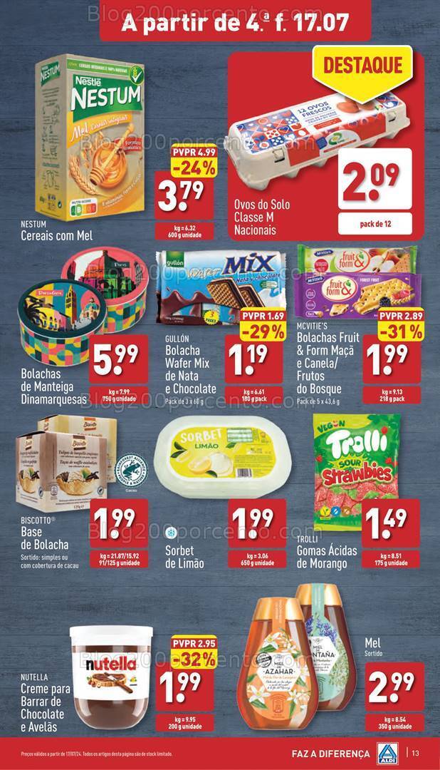 Antevisão Folheto ALDI Promoções de 17 a 23 julho
