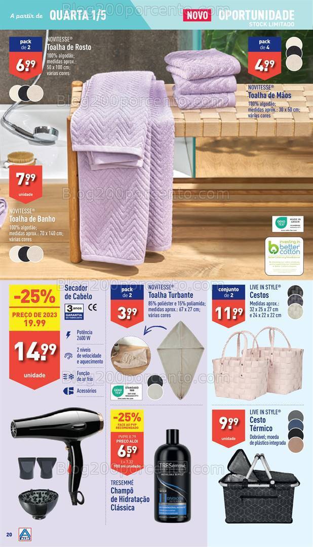 Antevisão Folheto ALDI Bazar Promoções a partir de 1 maio