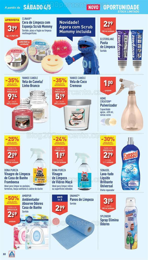 Antevisão Folheto ALDI Promoções de 1 a 7 maio