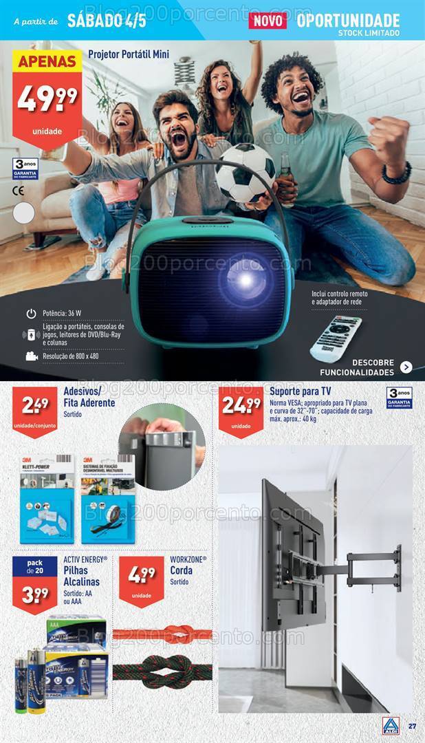 Antevisão Folheto ALDI Bazar Promoções a partir de 4 maio