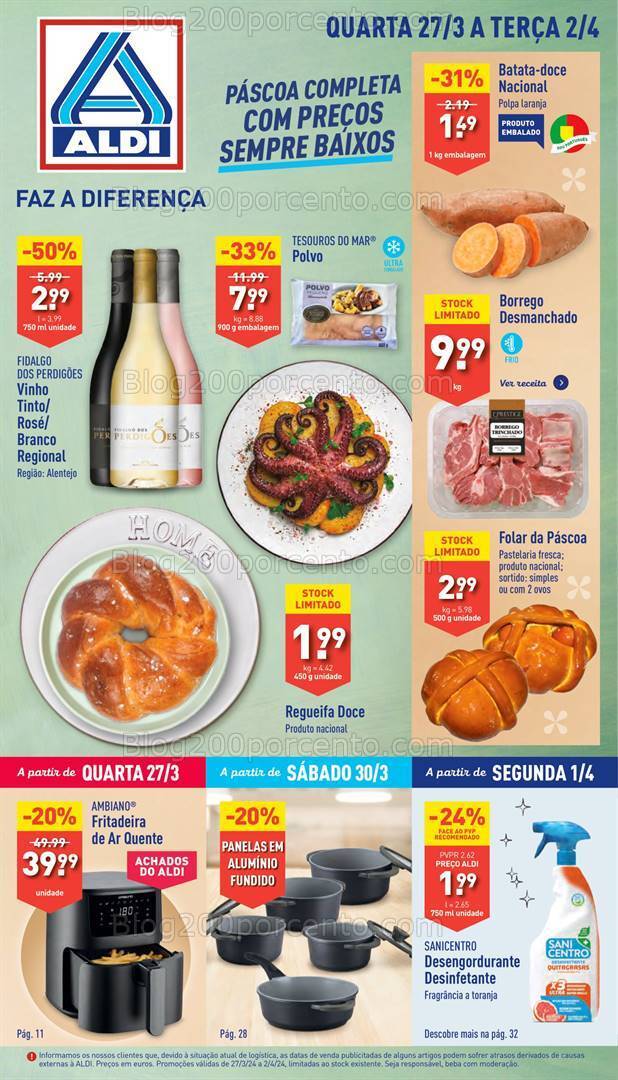 Antevisão Folheto ALDI Promoções de 27 março a 2 abril