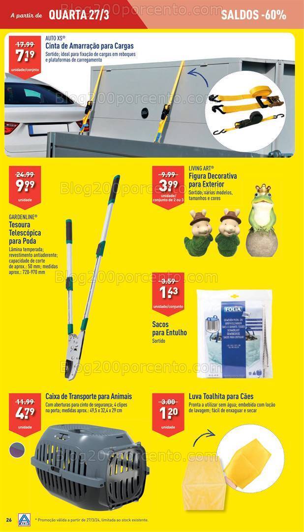 Antevisão Folheto ALDI Bazar Promoções de 27 março a 2 abril