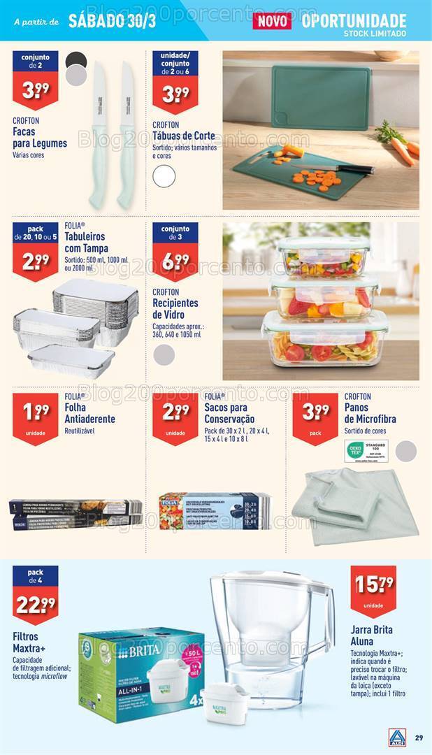 Antevisão Folheto ALDI Bazar Promoções de 27 março a 2 abril