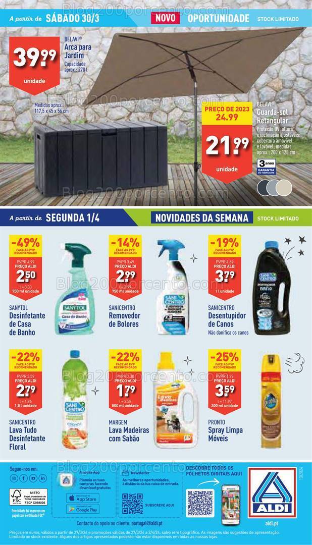 Antevisão Folheto ALDI Bazar Promoções de 27 março a 2 abril