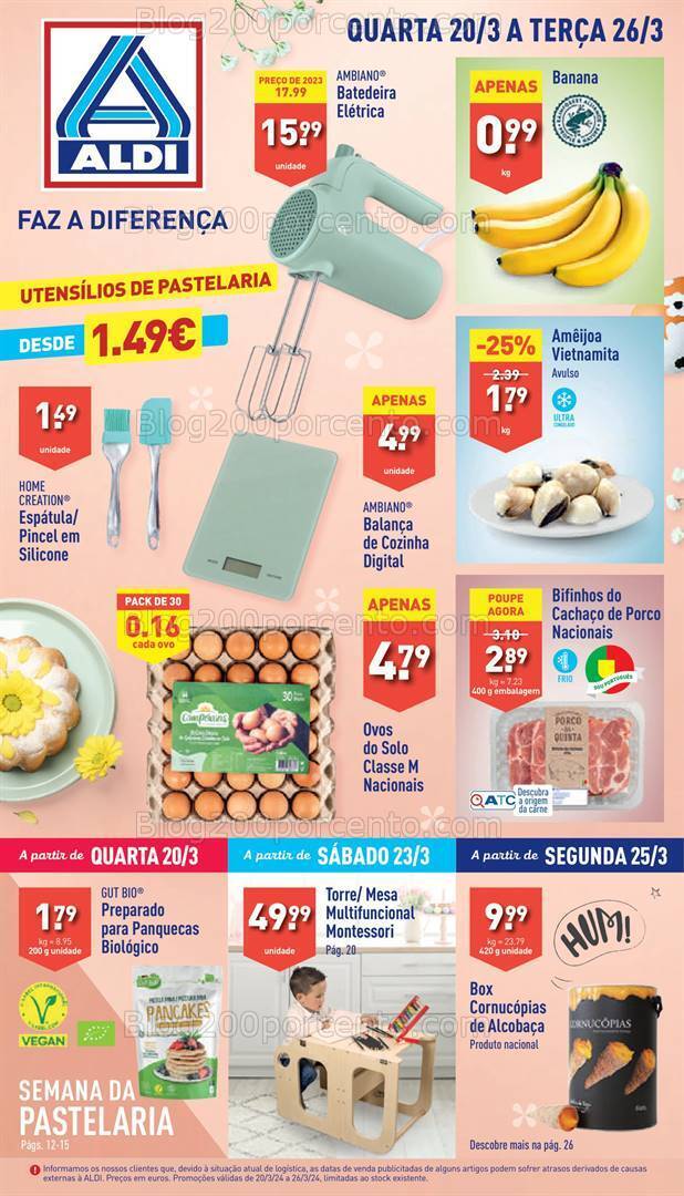Antevisão Folheto ALDI Promoções de 20 a 26 março