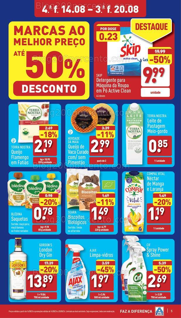 Antevisão Folheto ALDI Promoções de 14 a 20 agosto