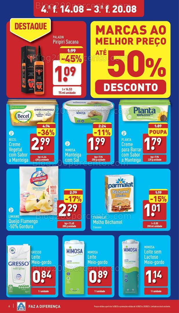 Antevisão Folheto ALDI Promoções de 14 a 20 agosto