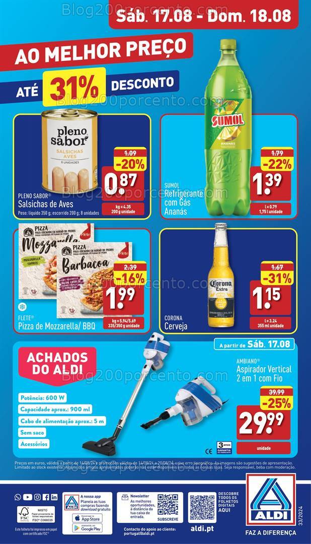 Antevisão Folheto ALDI Promoções de 14 a 20 agosto