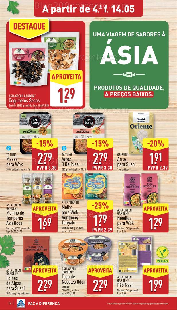 Antevisão Folheto ALDI Promoções de 14 a 20 maio all