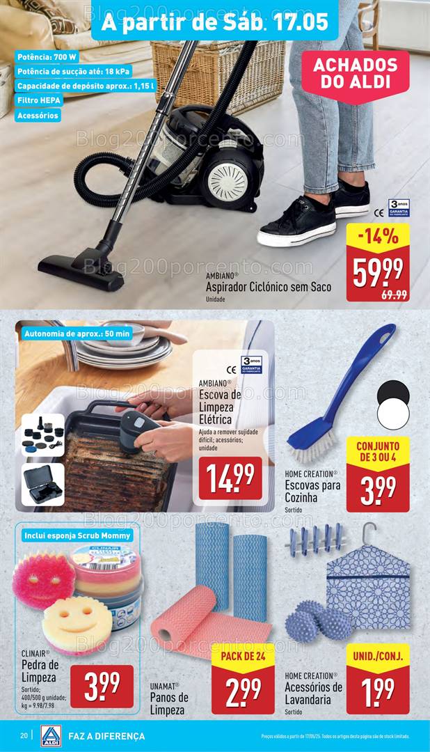 Antevisão Folheto ALDI Bazar Promoções a partir de 17 maio bazar