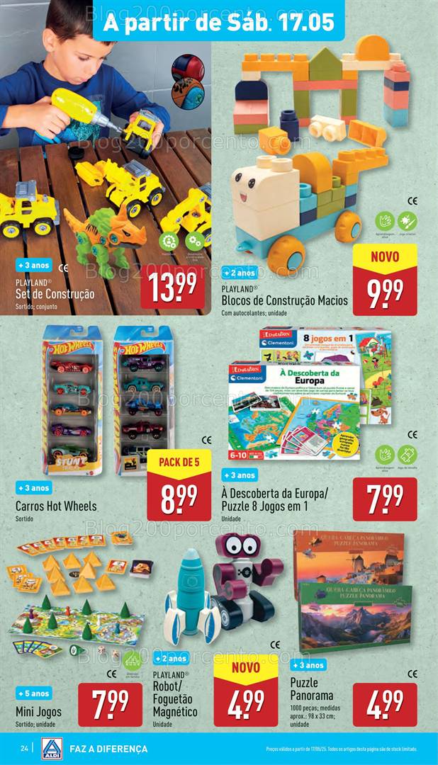 Antevisão Folheto ALDI Bazar Promoções a partir de 17 maio brinquedos