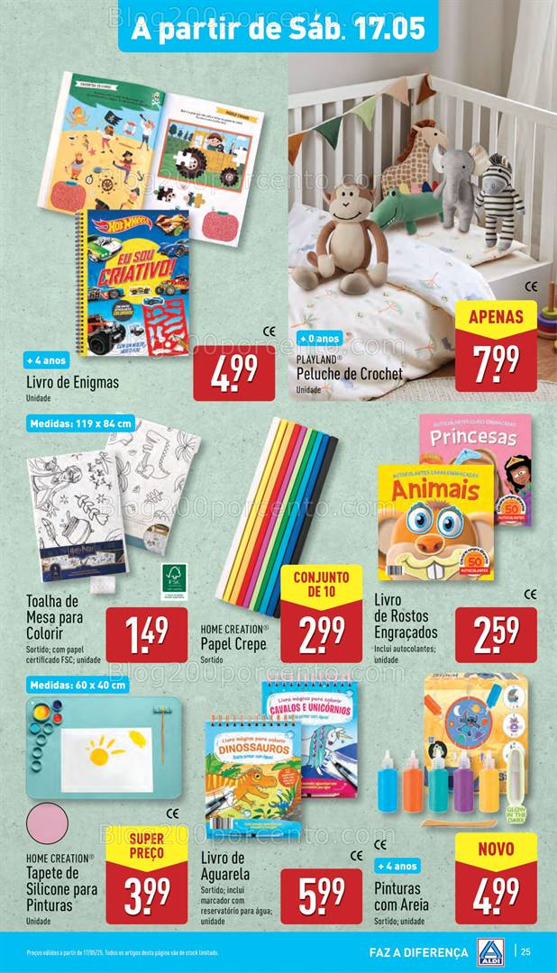 Antevisão Folheto ALDI Bazar Promoções a partir de 17 maio brinquedos