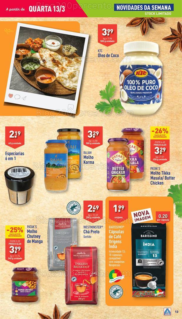 Antevisão Folheto ALDI Promoções de 13 a 19 março