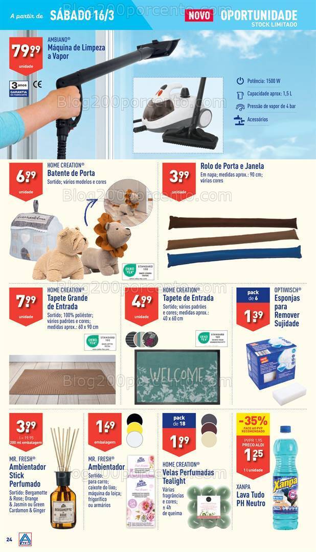 Antevisão Folheto ALDI Bazar Promoções a partir de 16 março