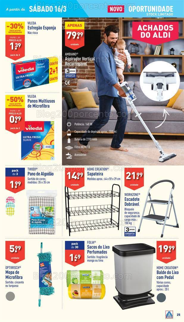 Antevisão Folheto ALDI Bazar Promoções a partir de 16 março