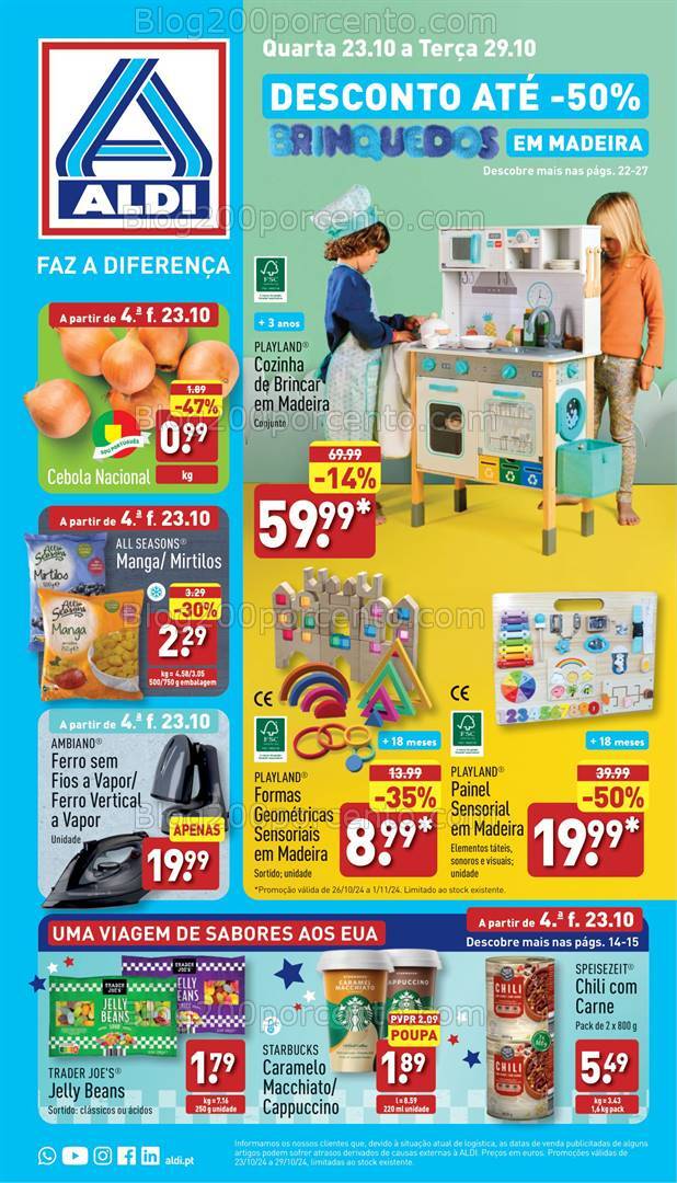 Antevisão Folheto ALDI Promoções de 23 a 29 outubro