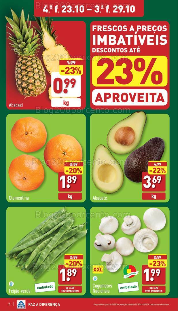 Antevisão Folheto ALDI Promoções de 23 a 29 outubro