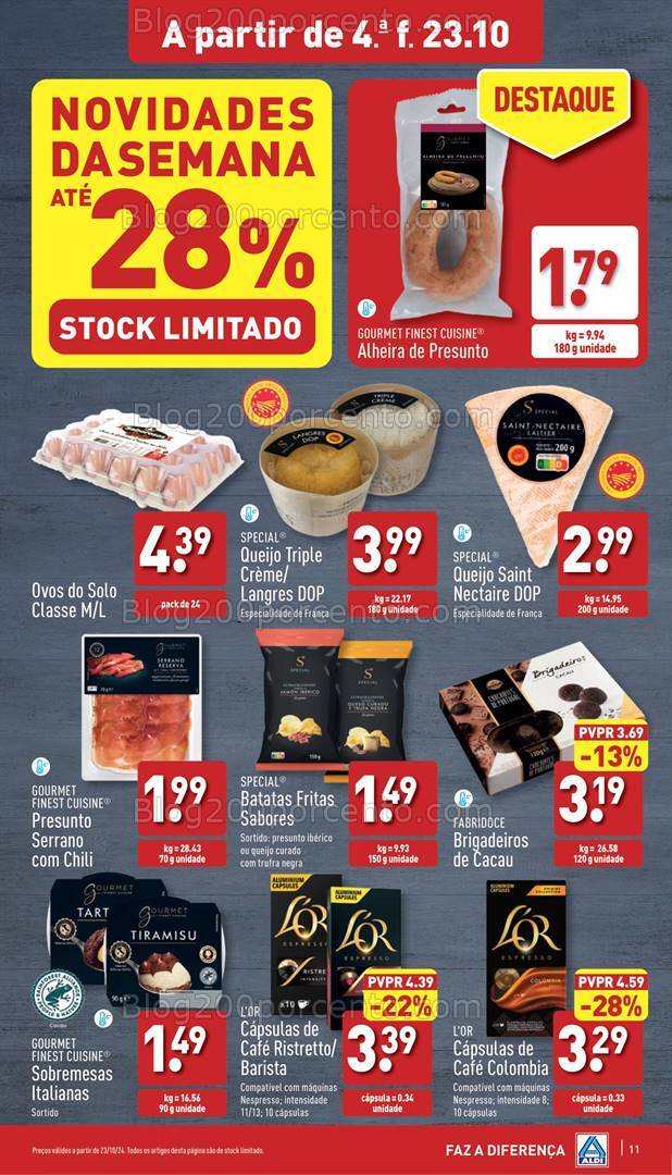 Antevisão Folheto ALDI Promoções de 23 a 29 outubro