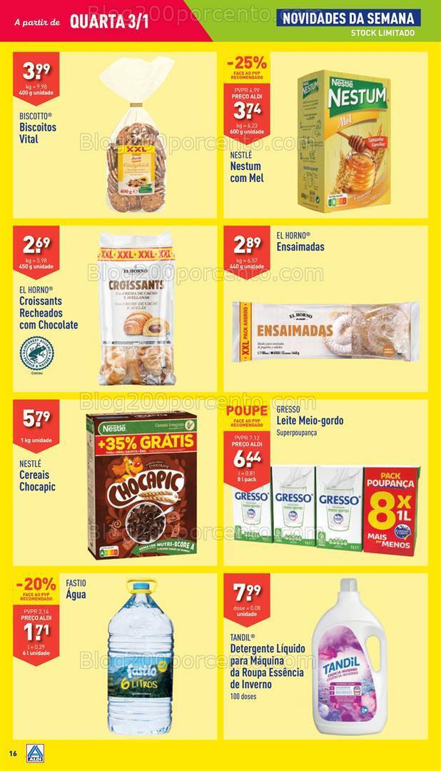 Antevisão Folheto ALDI Especial Artigos XXL Promoções de 3 a 9 janeiro
