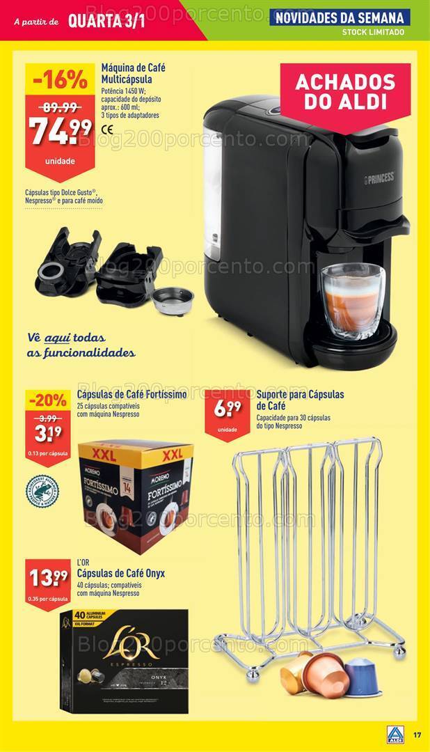Antevisão Folheto ALDI Especial Artigos XXL Promoções de 3 a 9 janeiro