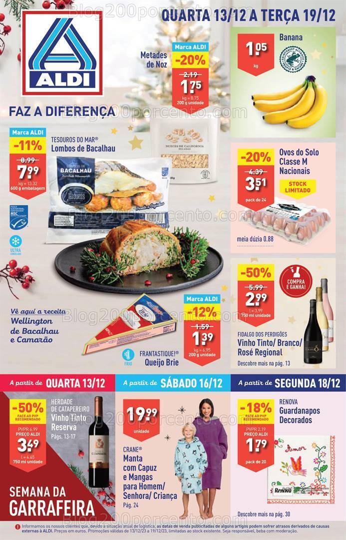 Antevisão Folheto ALDI Promoções de 13 a 19 dezembro