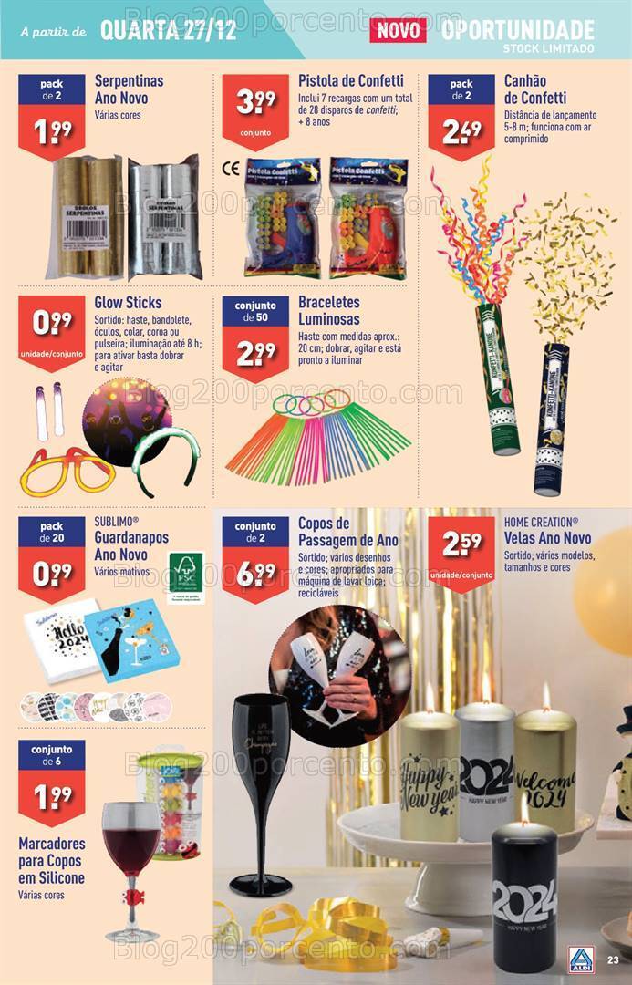 Antevisões Folheto ALDI Ano Novo Promoções de 27 dezembro a 2 janeiro