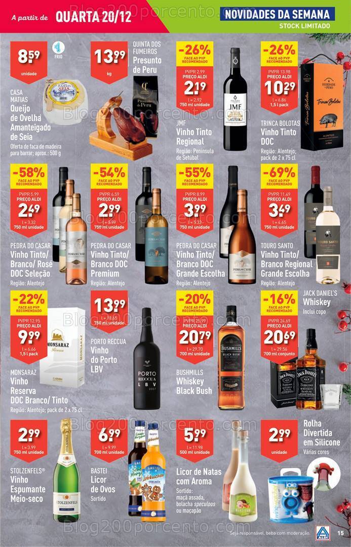 Antevisão Folheto ALDI Semana Natal Promoções de 20 a 26 dezembro