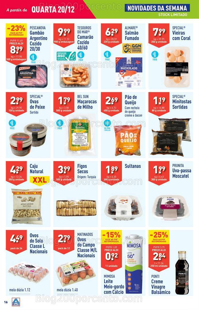 Antevisão Folheto ALDI Semana Natal Promoções de 20 a 26 dezembro