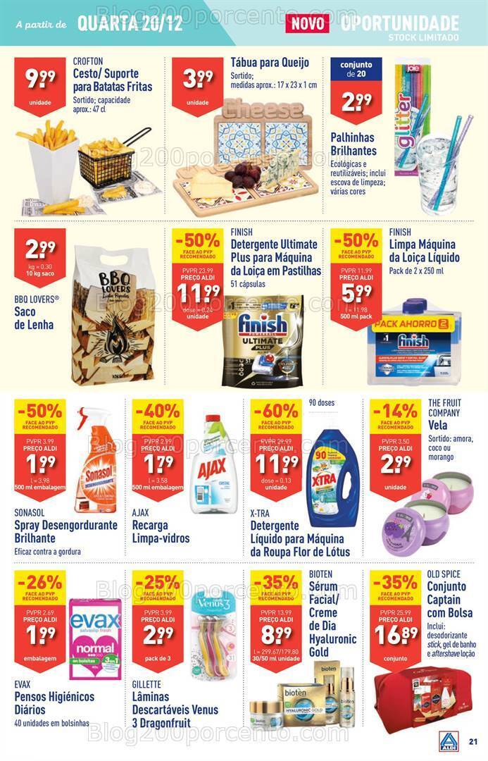 Antevisão Folheto ALDI Semana Natal Promoções de 20 a 26 dezembro