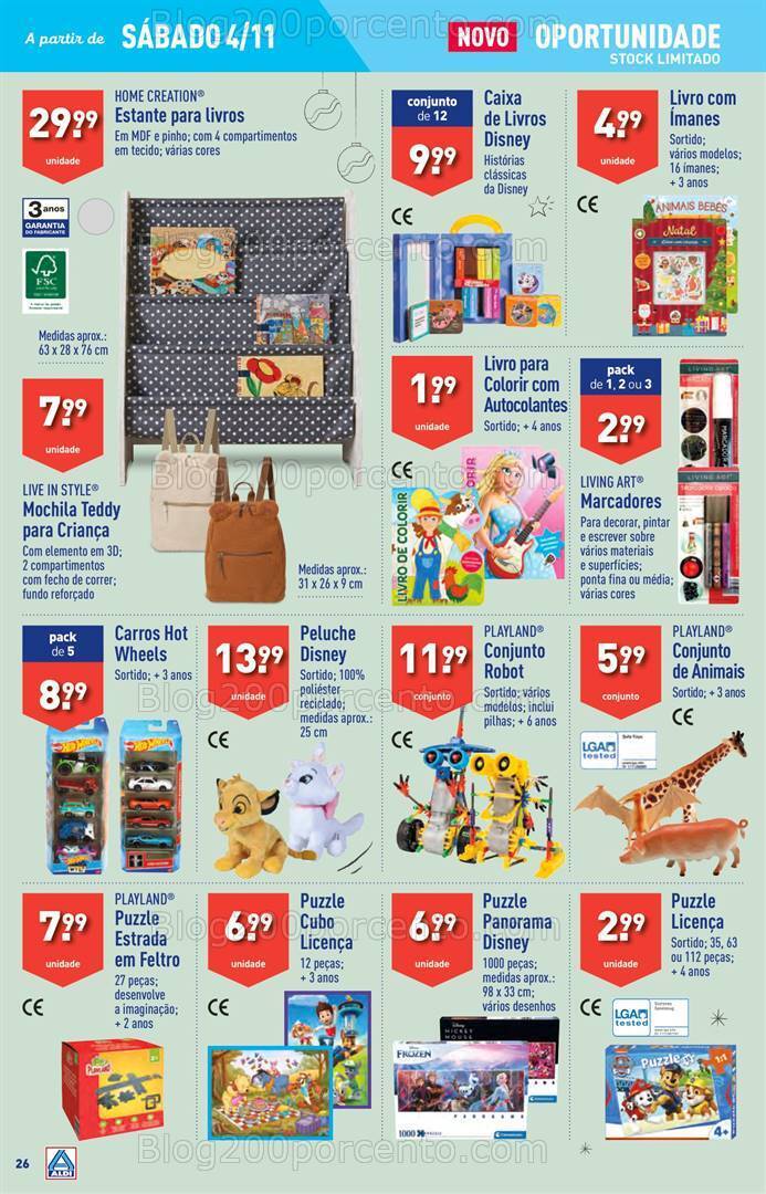 Antevisão Folheto ALDI Bazar Promoções de 1 a 7 novembro