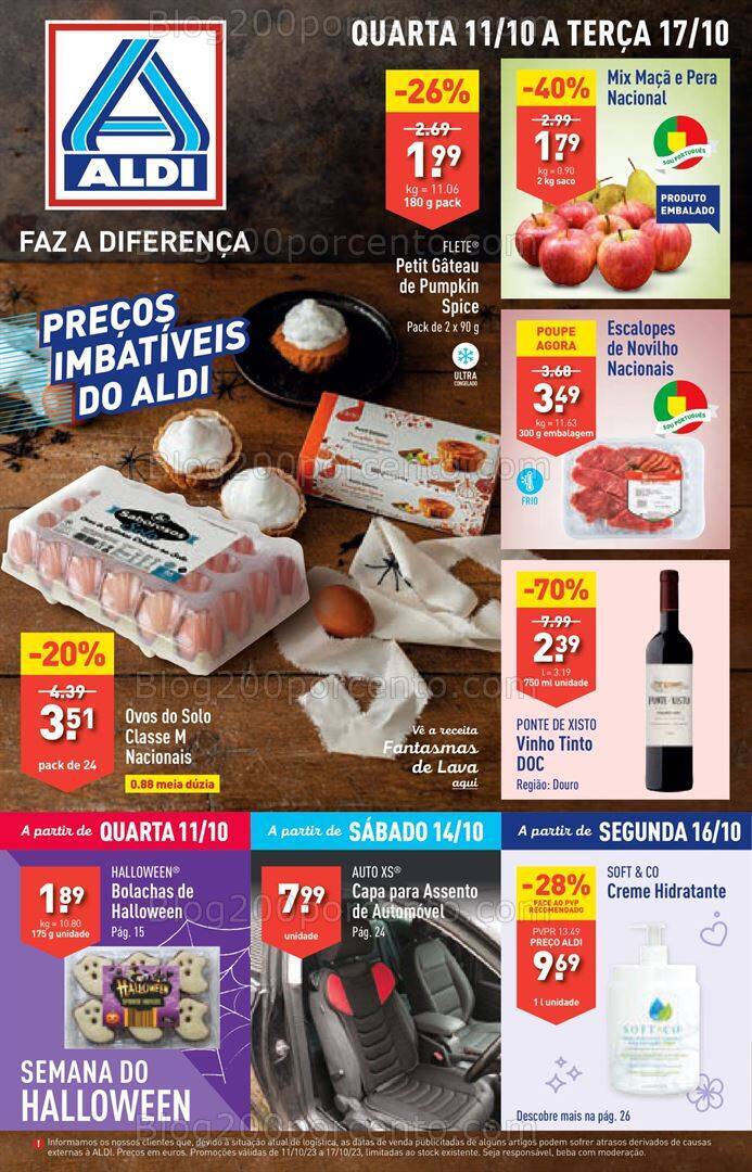 Antevisão Folheto ALDI Promoções de 11 a 17 outubro