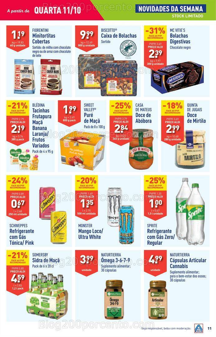 Antevisão Folheto ALDI Promoções de 11 a 17 outubro