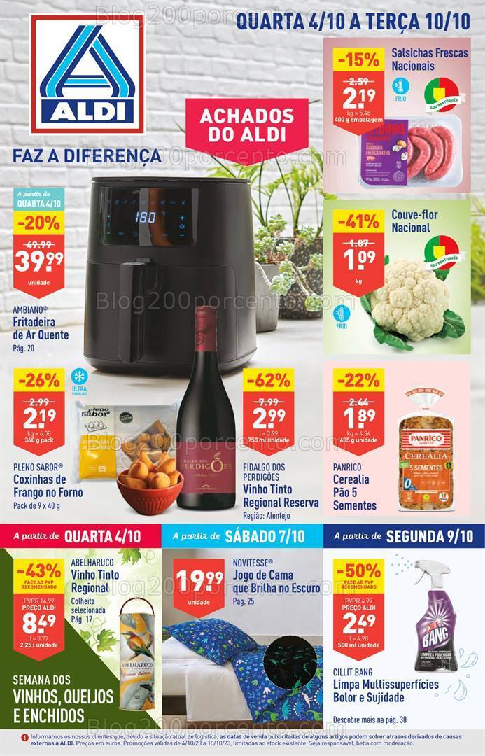 Antevisão Folheto ALDI Promoções de 4 a 10 outubro
