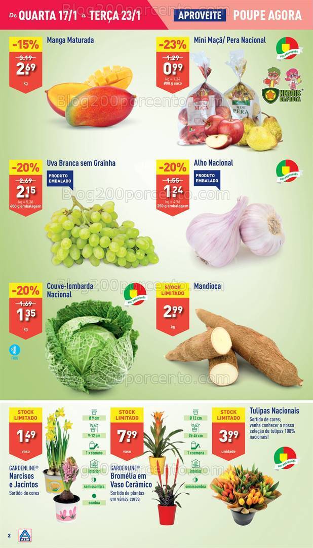 Antevisão Folheto ALDI Promoções de 17 a 23 janeiro
