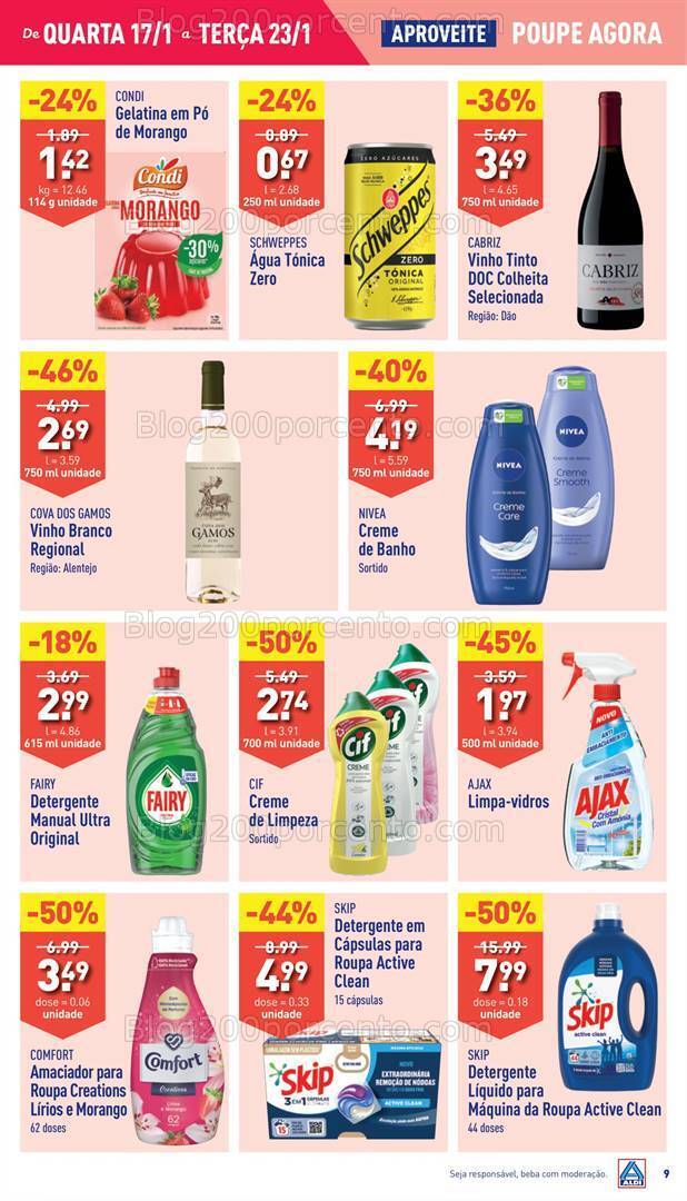 Antevisão Folheto ALDI Promoções de 17 a 23 janeiro