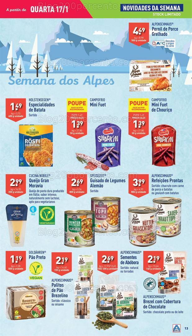 Antevisão Folheto ALDI Promoções de 17 a 23 janeiro