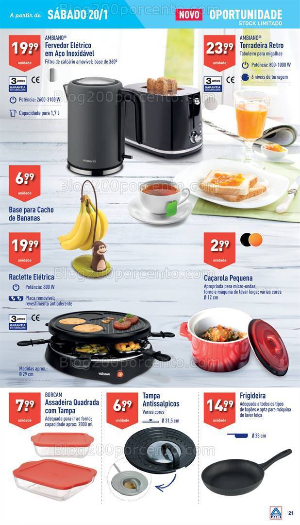 Antevisão Folheto ALDI Bazar Promoções a partir de 21 janeiro