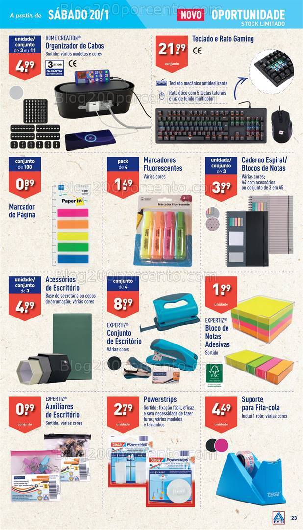 Antevisão Folheto ALDI Bazar Promoções a partir de 21 janeiro