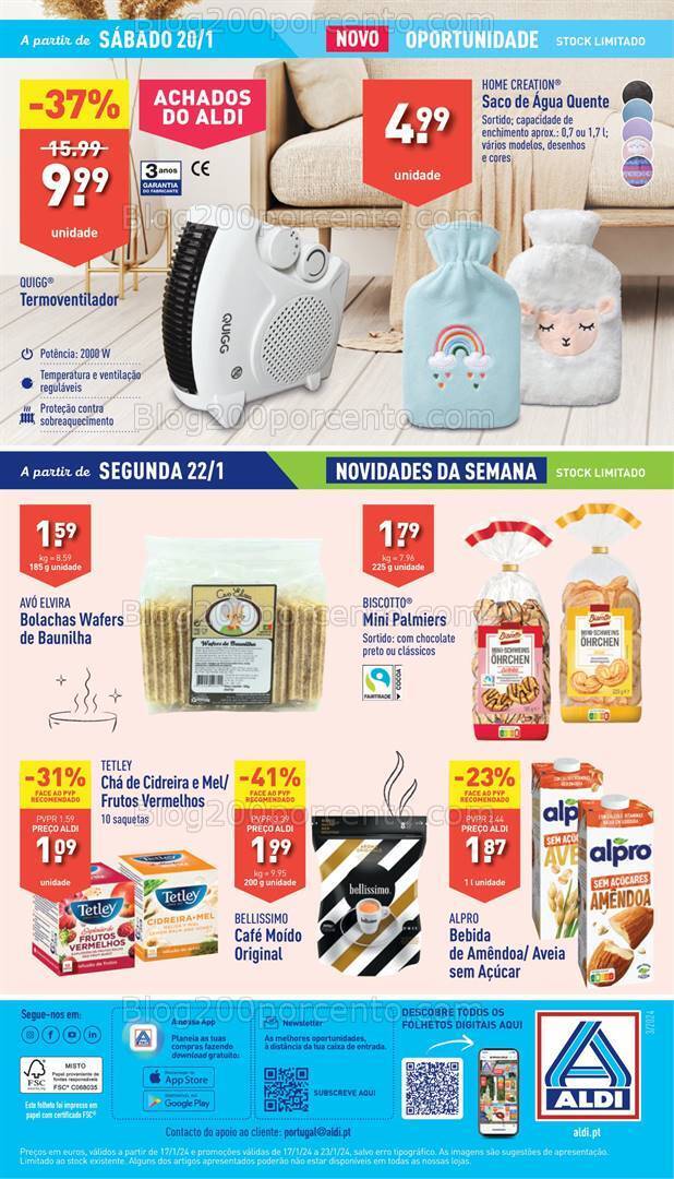 Antevisão Folheto ALDI Bazar Promoções a partir de 21 janeiro