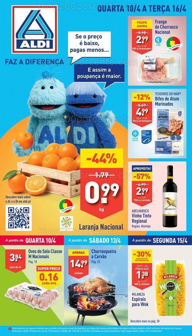 Antevisão Folheto ALDI Promoções de 10 a 16 abril