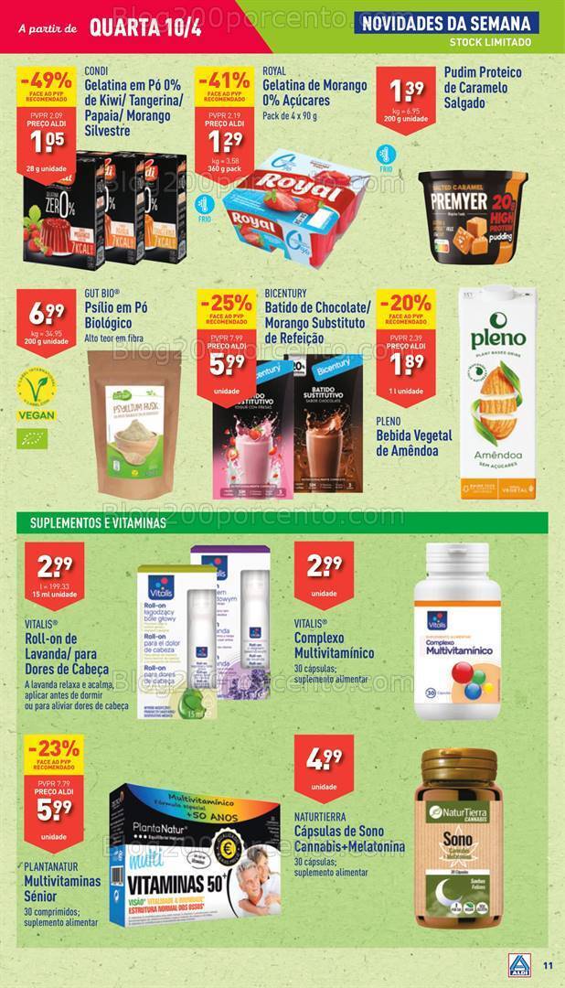 Antevisão Folheto ALDI Promoções de 10 a 16 abril