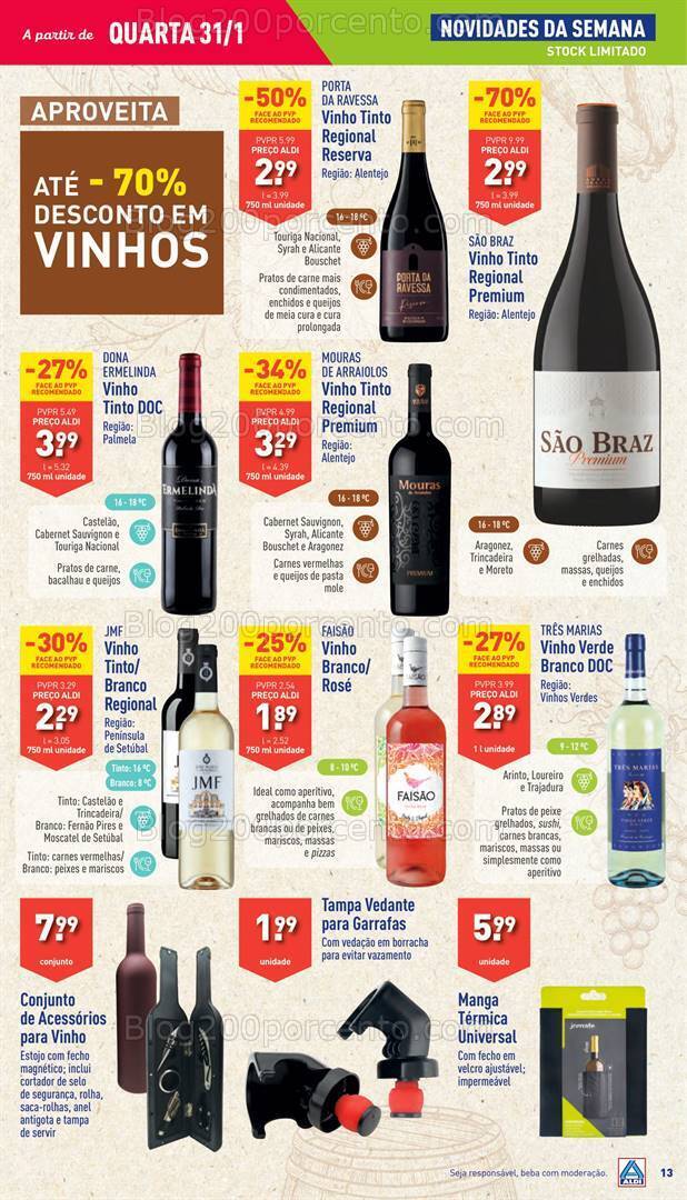 Antevisão Folheto ALDI Promoções 31 janeiro a 6 fevereiro